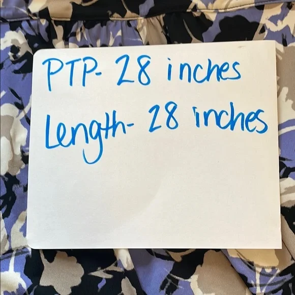 ❤️Alfani Blue and White 3/4 Sleeve Buttoned Blouse - Picture 4 of 4